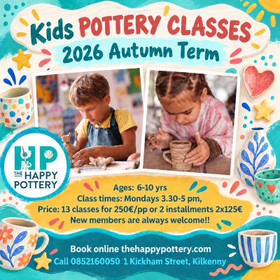 Kids Pottery Classes Autumn Term 2026  (Installments)