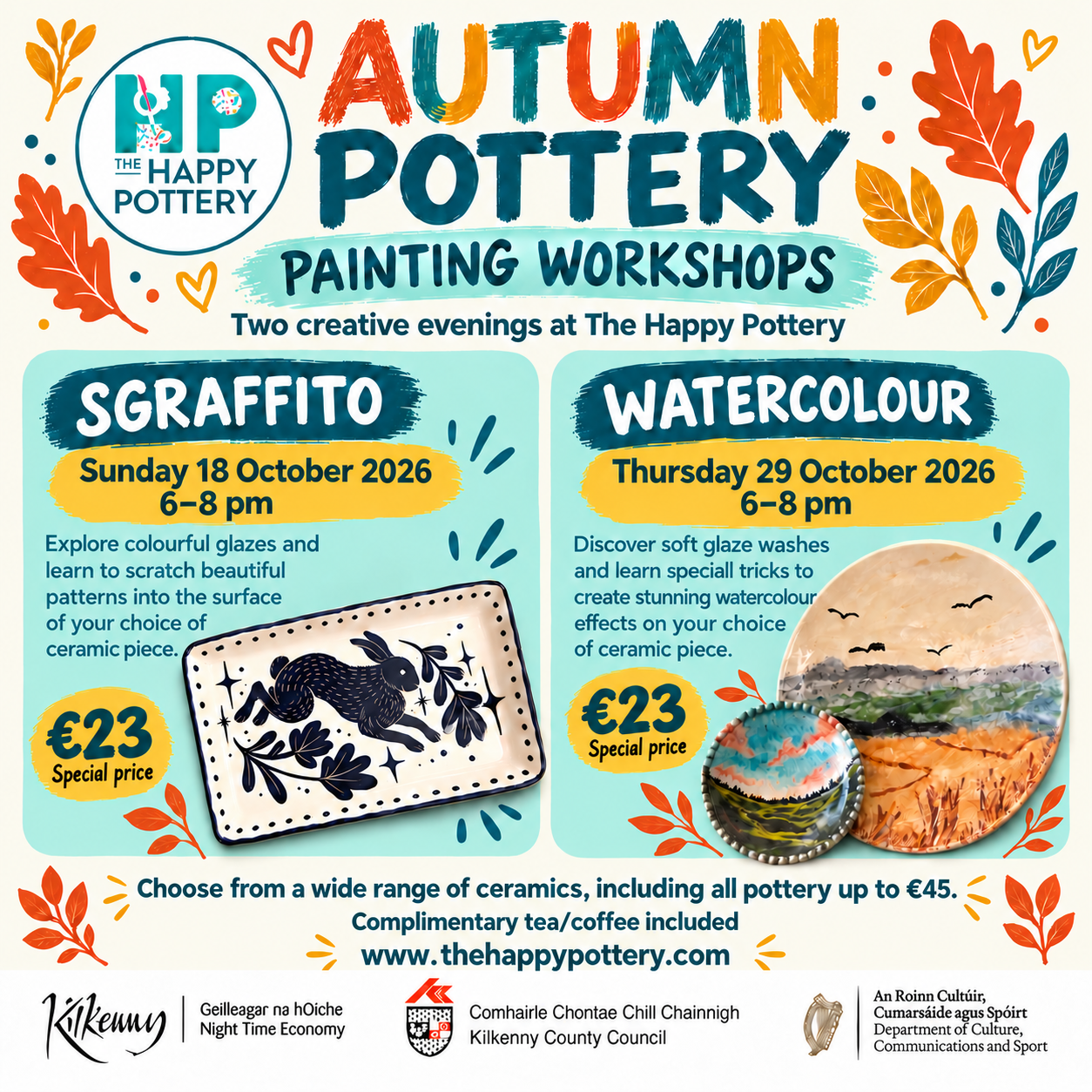 Sgraffito - Pottery Painting Night Out- 18th of October